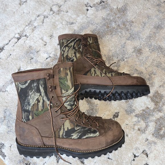 Danner Brown and Camo Boots with Red Lining - Picture 4 of 5